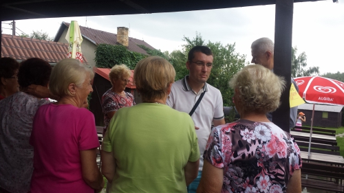 Anna-piknik na Bankove návštivil nás p. starosta Jakubov a p. kaplán F. Barna